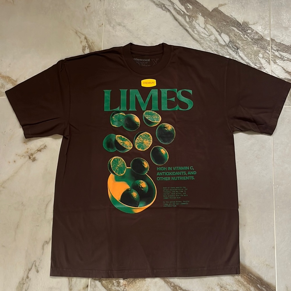 atthemoment XL brown limes t-shirt